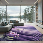 Orchid And Lavender Coastal Wave Rug