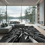 Abstract Geometric Shattered Glass Rug