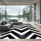 Monochromatic Sharp Chevron Geometric Abstract Rug