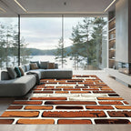 Earthy Brick Wall Texture Rug