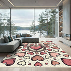 Romantic Heart Medallion Blush Rug