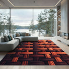 Woven Chestnut and Terracotta Texture Rug