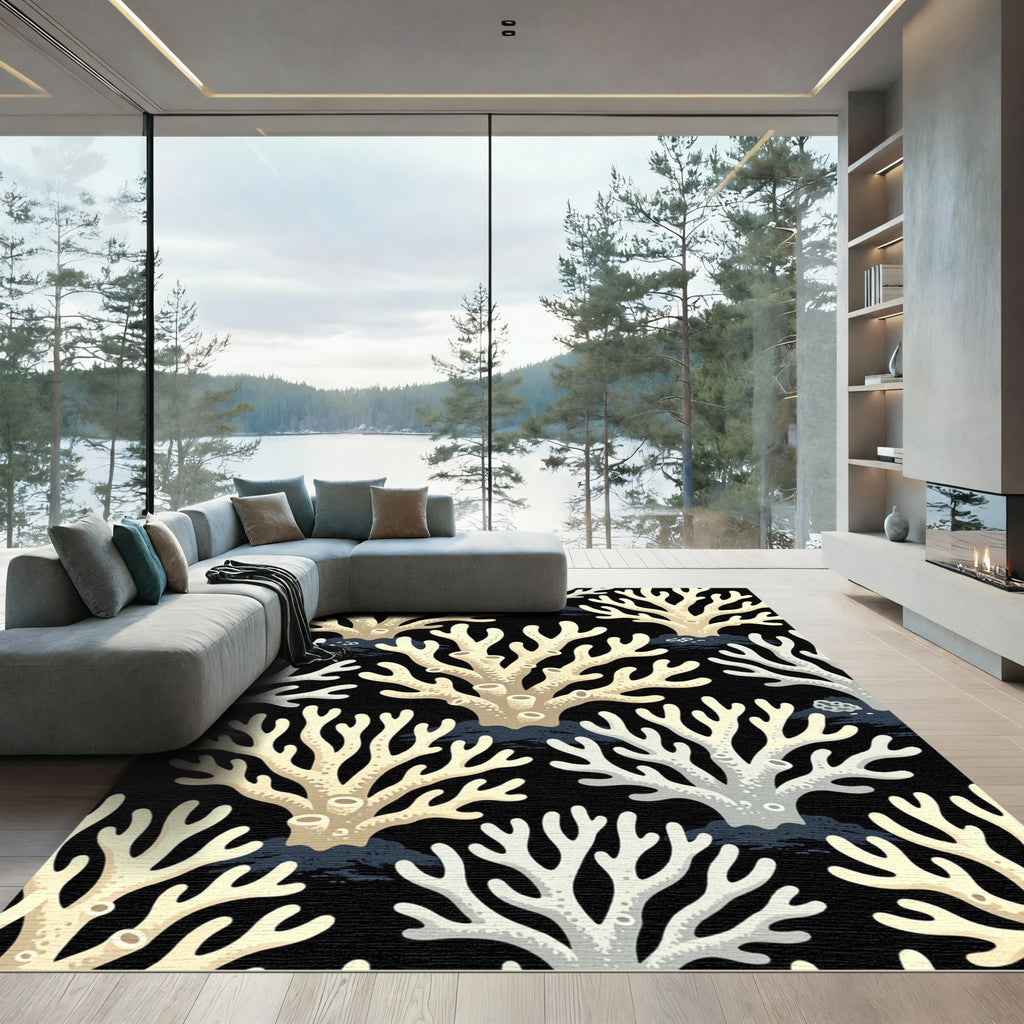 Coastal Coral Branch Cluster Rug