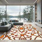 Atomic Orb And String Network Rug