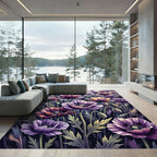 Enchanted Lavender Poppy Meadow Radiance Rug