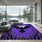 Ethereal Raven Moonlit Forest Rug