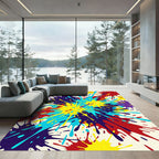 Vibrant Splash Art Explosion Rug