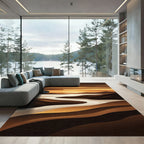 Golden Desert Landscape Sunset Rug