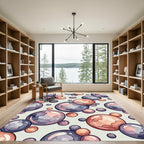 Floating Bubble Watercolor Arrangement Rug