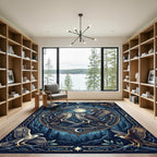 Midnight Moon Owl Celestial Forest Rug