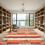 Coastal Sunset House Stripe Decor Rug