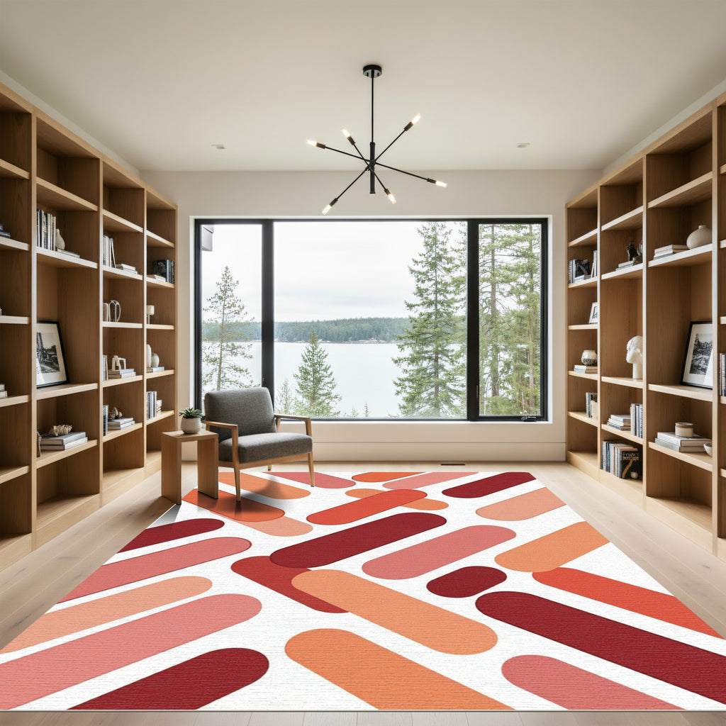 Crimson Coral Ochre Capsule Mix Rug