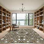 Intricate Geometric Star Medallion Rug