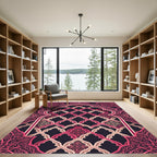 Intricate Rose Archway Decorative Art Rug
