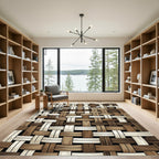 Woven Tan Cream Earth Tone Rug
