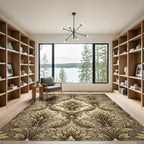 Golden Baroque Acanthus Scroll Rug