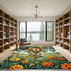 Vibrant Floral Sunflower Bouquet Meadow Rug