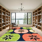 Vibrant Sliced Apple Fruit Composition Rug