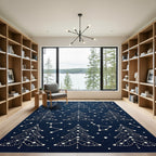 Celestial Navy Christmas Tree Constellation Rug
