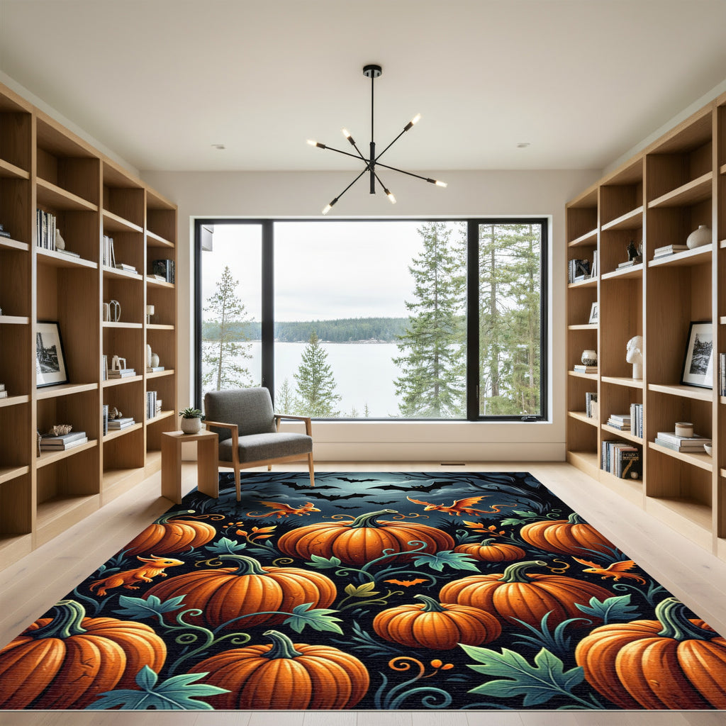 Enchanted Pumpkin Patch and Dragon Folk Rug