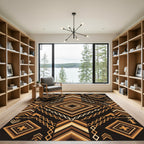 Brave Earth Tone Geometric Diamond Rug