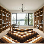 Brown Earthy Chevron Canyon Layers Rug