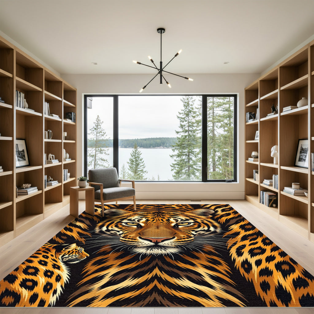Fierce Jaguar Roar Close Up Rug