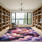 Ethereal Cosmic Nebula Cloud Galaxy Art Rug