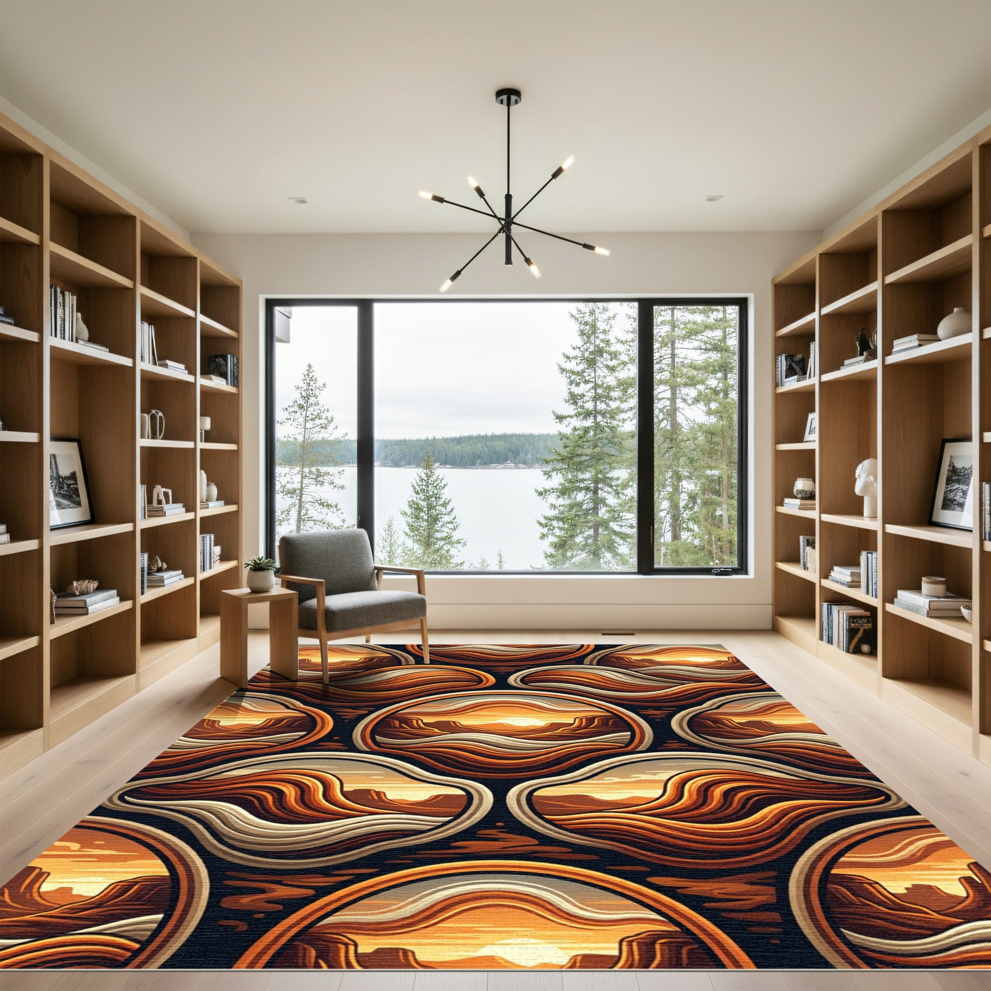 Desert Sunset Canyon Layers Rug