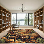 Canyon Bighorn Sheep Desert Terracotta Art Rug