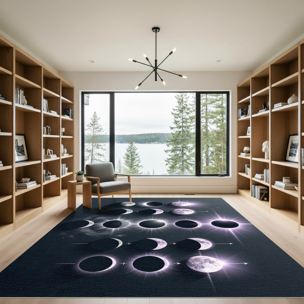Ethereal Celestial Moon Phase Gradient Rug