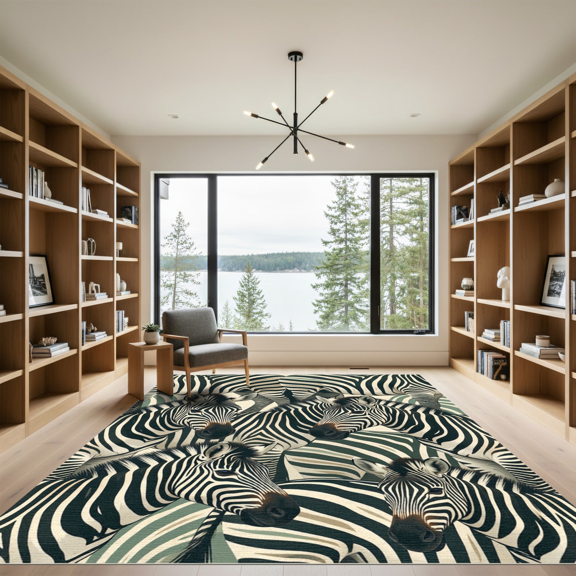Wild Zebra Stripes All Over Rug