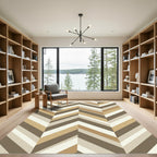 Earthy Chevron Stripe Arrangement Rug