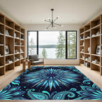Emerald Shards Paisley Mandala Rug