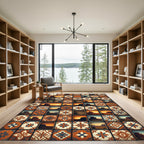 Southwestern Desert Sunset Tile Rug
