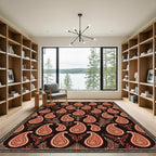 Crimson Paisley With Floral Sprigs Rug