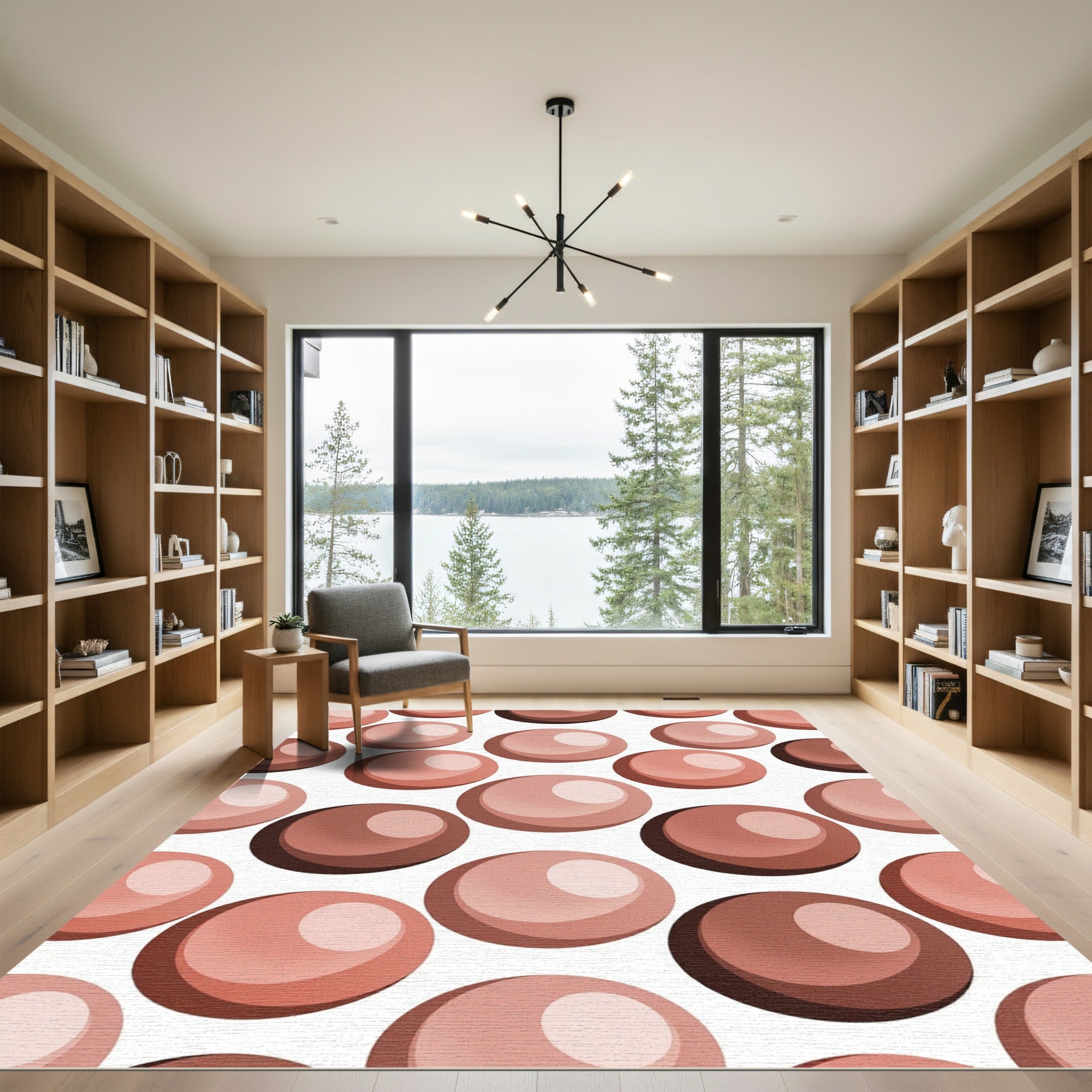 Salmon Pearl Cluster Repeating Rug