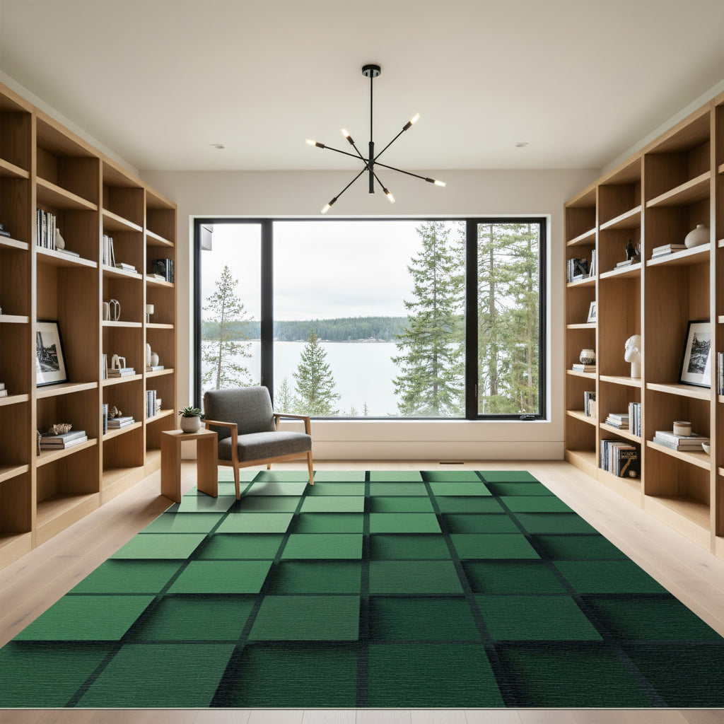 Subtle Gradient Square Shadow Rug