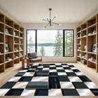 Industrial Gray Geometric Warehouse Rug