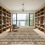 Earthy Stripes Geometric Ethnic Pattern Rug