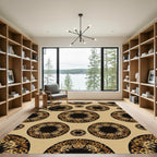 Leopard Eye Aesthetic Circular Neutral Rug