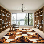 Desert Canyon Geometric Landscape Rug