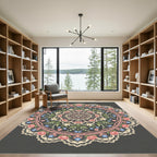 Floral Lace Mandala Rose Garden Blush Rug