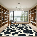 Bold Black Abstract Animal Spot Rug