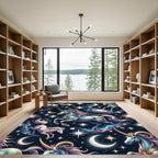Celestial Galaxy Unicorn Starry Night Rug