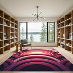 Crimson Pink Arc Sunset Rug