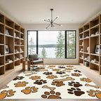 Playful Paw and Bone Neutral Rug