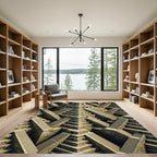 Ancient Stone Staircase Maze Accents Rug