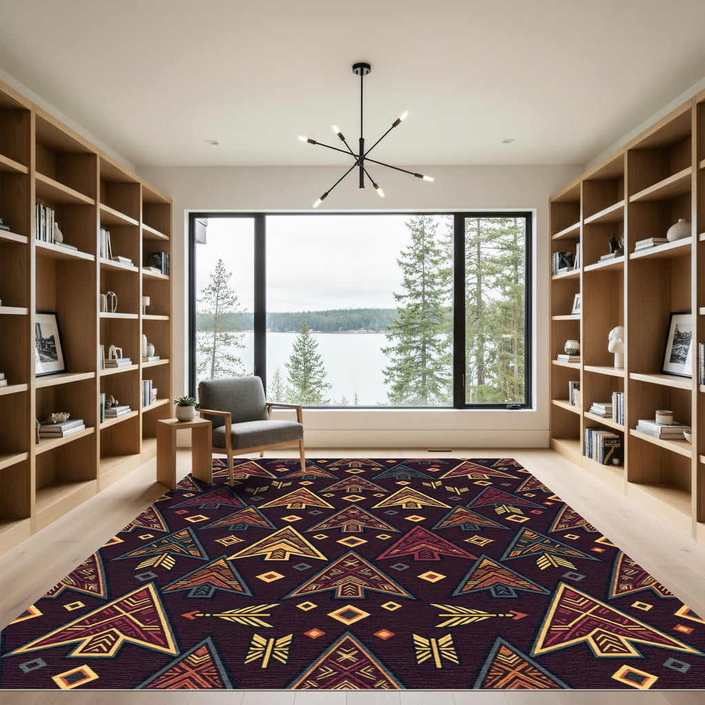 Triangular Tribal Arrows Pattern Rug