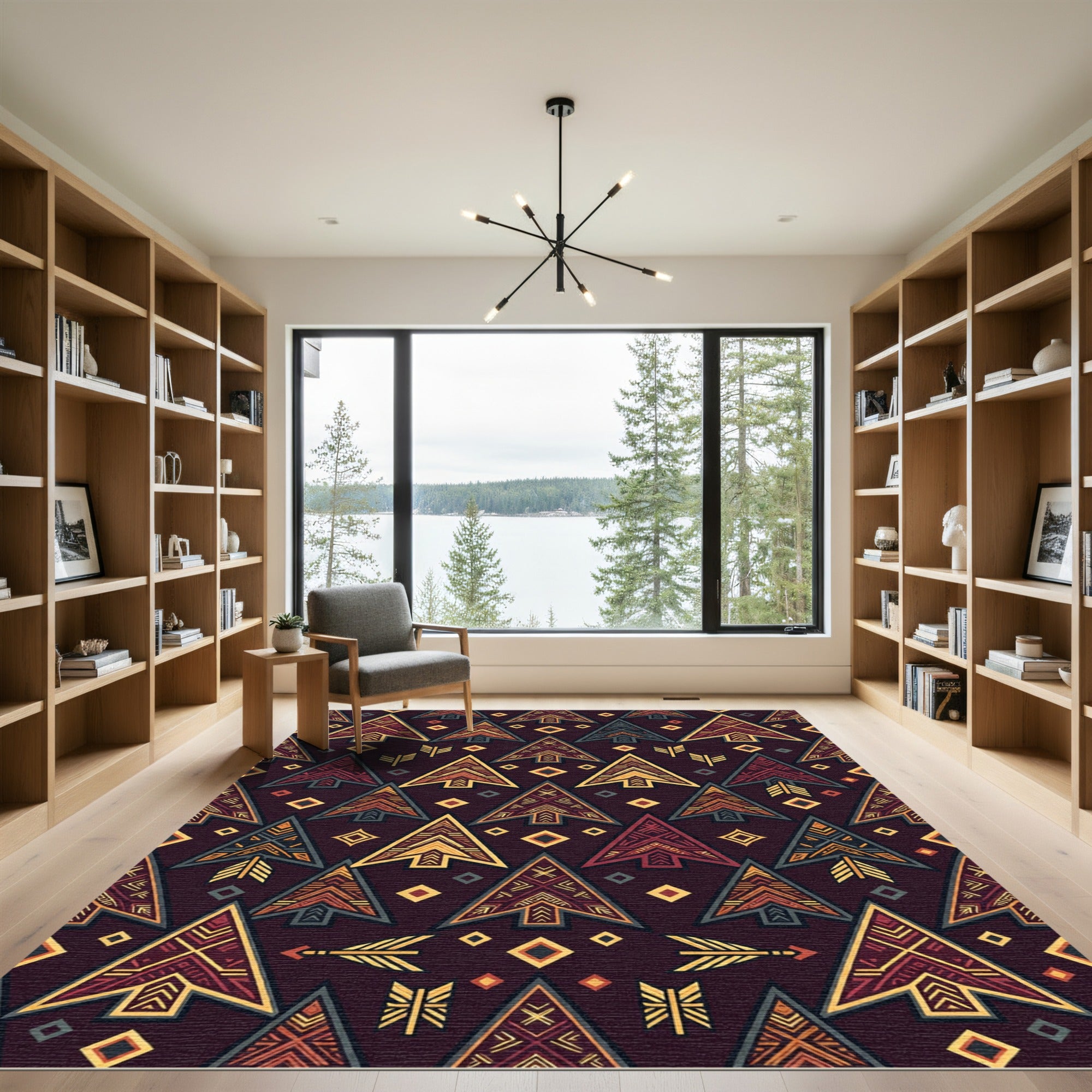 Triangular Tribal Arrows Pattern Rug